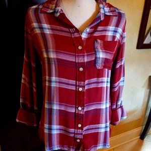 Plaid Mossimo Button down Shirt Size Med